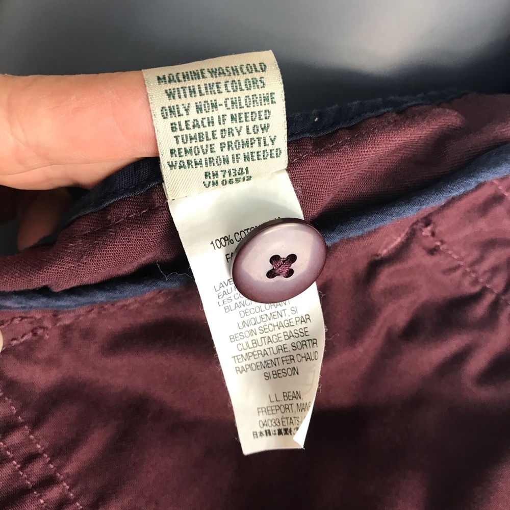 L.L. BEAN burgundy collared jacket - Picture 6 of 6
